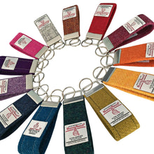 Load image into Gallery viewer, Blue Tartan Harris Tweed Keyring