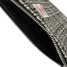 Load image into Gallery viewer, Black, Grey & White Basket Weave Harris Tweed Pencil Case