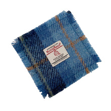 Load image into Gallery viewer, Blue Tartan Tartan Harris Tweed Coaster