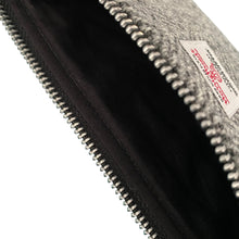 Load image into Gallery viewer, Light & Mid Grey Wide Herringbone Harris Tweed Pencil Case