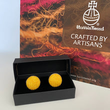 Load image into Gallery viewer, Yellow Harris Tweed Cufflinks