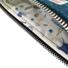 Load image into Gallery viewer, Peacock Blue Harris Tweed Pencil Case