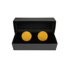 Load image into Gallery viewer, Yellow Harris Tweed Cufflinks