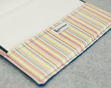 Load image into Gallery viewer, Kingfisher Blue Harris Tweed Padded A5 Notebook Cover