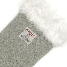 Load image into Gallery viewer, Grey Harris Tweed Christmas Stocking