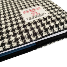 Load image into Gallery viewer, Black & White Houndstooth Harris Tweed Notebook