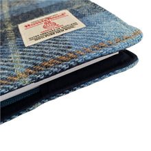 Load image into Gallery viewer, Blue Tartan Harris Tweed Notebook