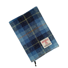 Load image into Gallery viewer, Blue Tartan Harris Tweed Notebook