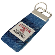 Load image into Gallery viewer, Blue Tartan Harris Tweed Keyring