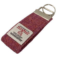 Load image into Gallery viewer, Dusky Rose Pink Harris Tweed Keyring
