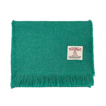 Load image into Gallery viewer, Jade Green Harris Tweed Luxury Fringed Scarf