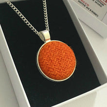 Load image into Gallery viewer, Orange Harris Tweed Necklace
