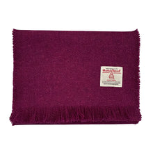 Load image into Gallery viewer, Orchid Purple Harris Tweed Luxury Fringed Scarf