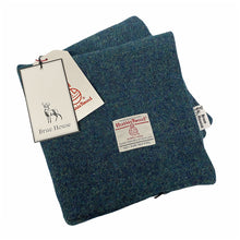 Load image into Gallery viewer, Peacock Blue/Green Harris Tweed Cushion Cover