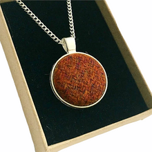 Load image into Gallery viewer, Copper Brown Harris Tweed Necklace