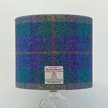Load image into Gallery viewer, Purple & Blue Tartan Harris Tweed Lampshade - 20% Discount Applied At Checkout