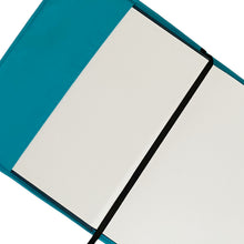 Load image into Gallery viewer, Turquoise Blue & Grey Herringbone Harris Tweed Notebook