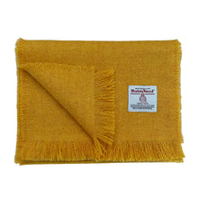 Load image into Gallery viewer, Yellow Harris Tweed Luxury Fringed Scarf