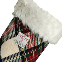 Load image into Gallery viewer, Dress Stewart Tartan Harris Tweed Christmas Stocking