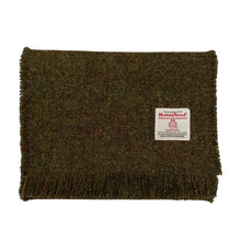 Load image into Gallery viewer, Moss Green Harris Tweed Luxury Fringed Scarf