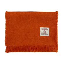 Load image into Gallery viewer, Orange Harris Tweed Luxury Fringed Scarf