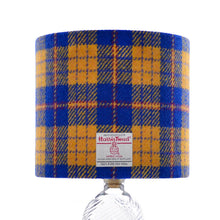 Load image into Gallery viewer, Royal Blue & Yellow Tartan Harris Tweed Lampshade - 20% Discount Applied At Checkout