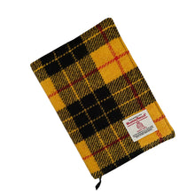 Load image into Gallery viewer, MacLeod Yellow & Black Tartan Harris Tweed Notebook