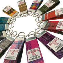 Load image into Gallery viewer, Blue Tartan Harris Tweed Keyring
