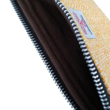 Load image into Gallery viewer, Lemon Sherbet Herringbone Harris Tweed Pencil Case

