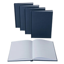 Load image into Gallery viewer, Rainbow Blue Herringbone Harris Tweed Padded A5 Notebook
