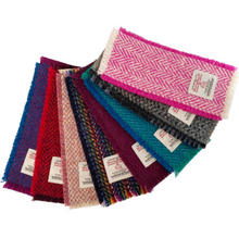Load image into Gallery viewer, Teal &amp; Turquoise Herringbone Harris Tweed Bookmark
