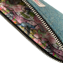 Load image into Gallery viewer, Aqua Blue/Green Harris Tweed Pencil Case
