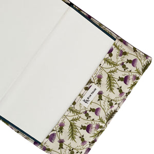 Dark Violet Harris Tweed Padded A5 Notebook Cover