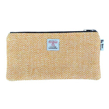 Load image into Gallery viewer, Lemon Sherbet Herringbone Harris Tweed Pencil Case
