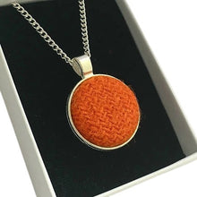 Load image into Gallery viewer, Orange Harris Tweed Necklace
