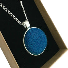 Load image into Gallery viewer, Kingfisher Blue Harris Tweed Necklace
