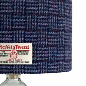 Blue / Purple Basket Weave Harris Tweed Lampshade - 20cm Diameter - SALE