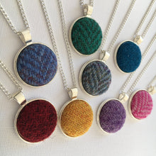Load image into Gallery viewer, Kingfisher Blue Harris Tweed Necklace
