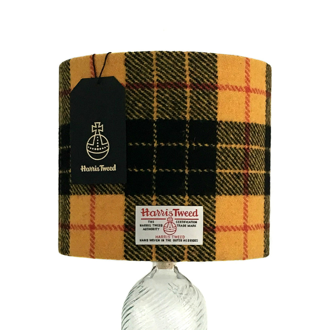 MacLeod Yellow & Black Tartan Harris Tweed Lampshade - 30cm Diameter - SALE