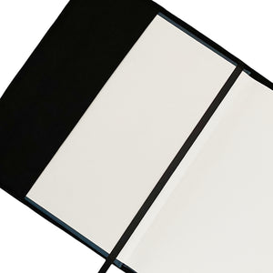Black & White Herringbone Harris Tweed Padded A5 Notebook