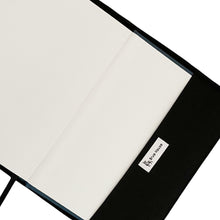 Load image into Gallery viewer, Black &amp; White Herringbone Harris Tweed Padded A5 Notebook

