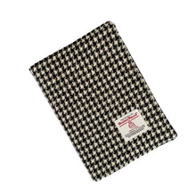 Load image into Gallery viewer, Black &amp; White Houndstooth Harris Tweed Notebook

