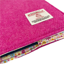 Load image into Gallery viewer, Bright Pink Harris Tweed Padded A5 Notebook
