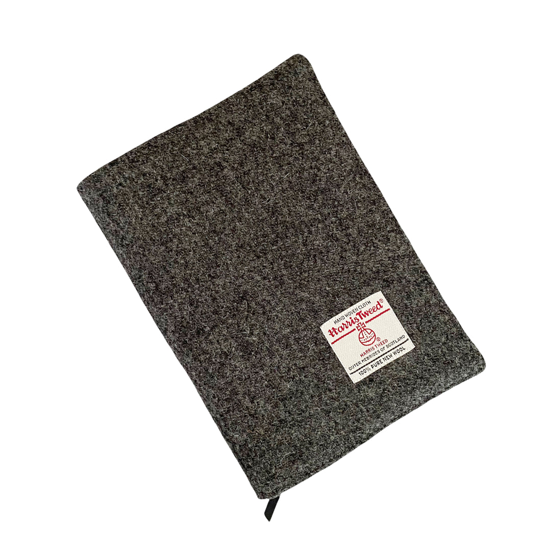 Charcoal Grey Harris Tweed Padded A5 Notebook