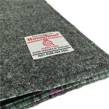 Load image into Gallery viewer, Charcoal Grey Harris Tweed Padded A5 Notebook
