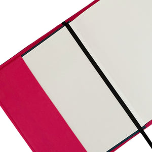 Pink & Dark Violet Tartan Harris Tweed Padded A5 Notebook