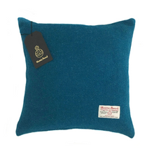 Load image into Gallery viewer, Kingfisher Blue Harris Tweed Cushion Cover
