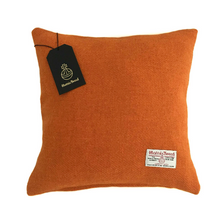Load image into Gallery viewer, Orange Harris Tweed Cushion Cover
