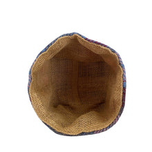 Load image into Gallery viewer, Raspberry Tartan Harris Tweed Rustic Storage Basket
