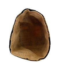 Load image into Gallery viewer, MacLeod Yellow &amp; Black Tartan Harris Tweed Rustic Storage Basket
